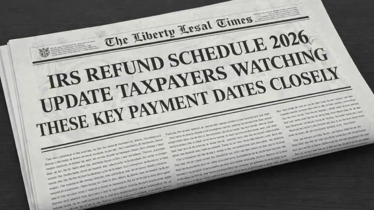 IRS Refund Schedule 2026 Update Has Taxpayers Watching These Key Payment Dates Closely